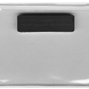 Horizontal Style Clear Vinyl Badge Holder Pocket with Magnetic Fastener on Back