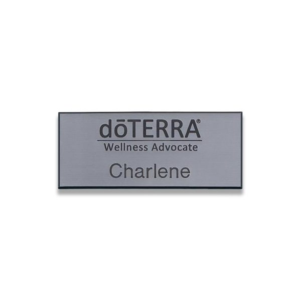 doTERRA Wellness Advocate silver tag.