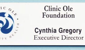 full color name tag with printed logo name and title