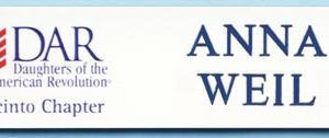 full color name tag with printed logo and blue engraved names