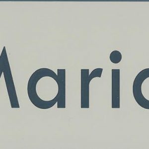engraved name plate with text