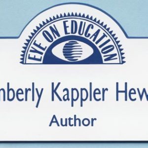 custom shaped name tag with engraved logo and text