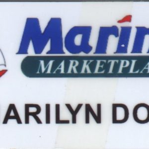 full color printed name tag with logo & text
