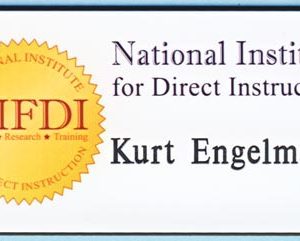 full color name tag with printed logo and engraved name