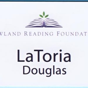 full color name tag with logo & text