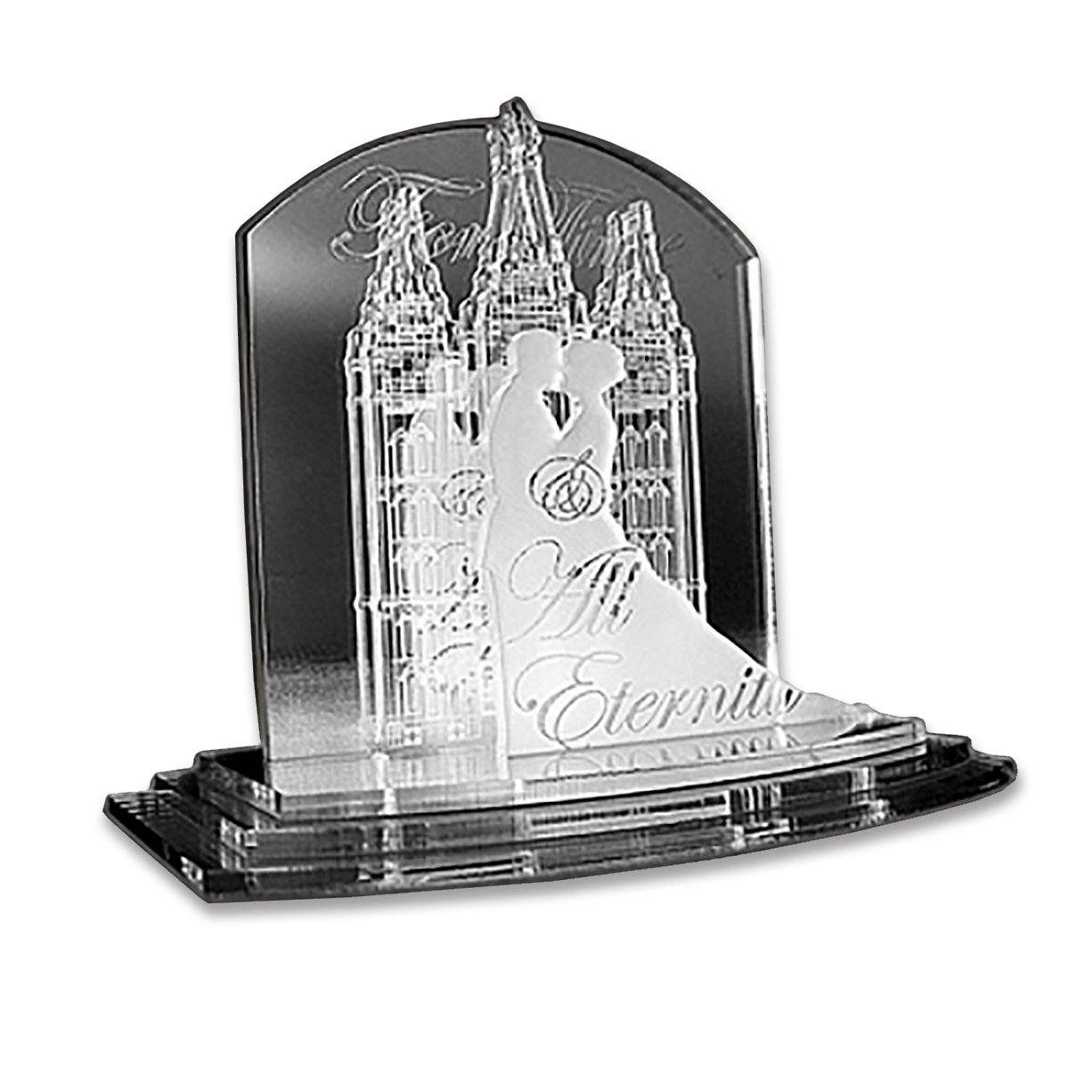 Ohio Laser Cut Etched Metal Christmas Tree Ornament Temple in Kirtland 