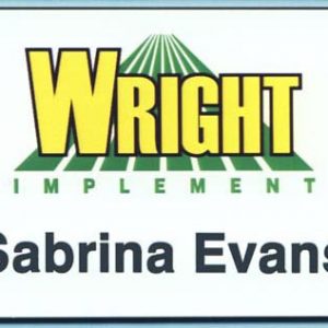 Full color name tag with engraved name