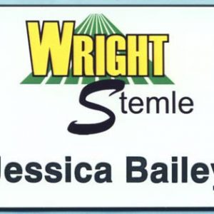 Full color name tag with engraved name