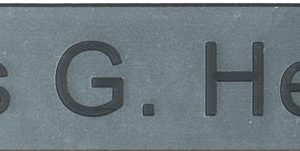 engraved name plate with text