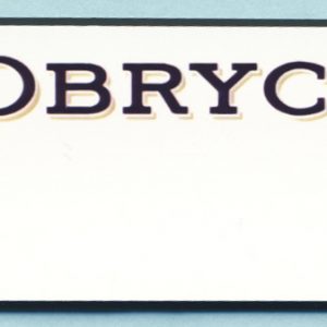 full color printed name tag logo only