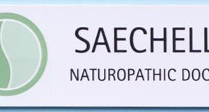 white name tag with full color printed logo and text