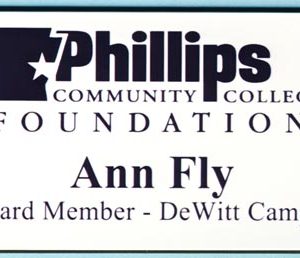 full color printed name tag with logo & text