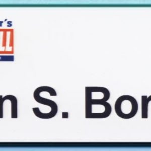 Full color tag with 1 line of text