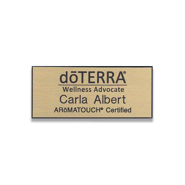 doTerra gold AROMATOUCH Certified gold name tag