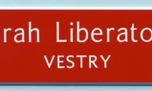 Red/white engraved name tag