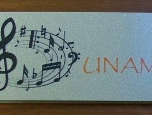 Full color silver name tag with printed logo
