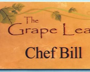 Full color printed name tag with printed logo, background and text
