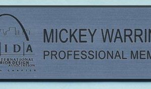 International Interior Design Association - IIDA name tag silver 1x3