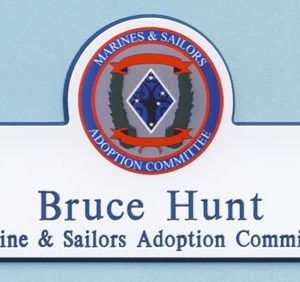 Full color cut out tag with up to 2 lines engraved text