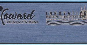 Laser engraved silver/black name tag - logo only