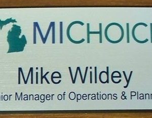 Full color name tag with up to 2 lines of text