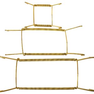 Gold Spring-Loaded Wall Hangers for Decorative Mirrors in 3 Sizes