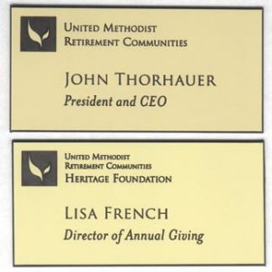 Engraved name tag with up to 2 lines of text