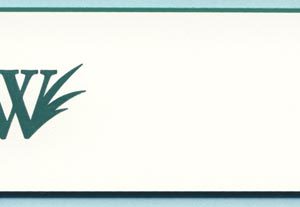 engraved white/pine green logo only tag