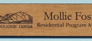 Laser engraved wooden tag with up to 2 lines of text