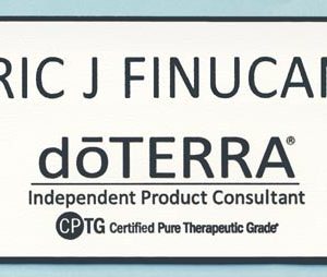 Engraved name tag with 1 line of text and HD magnet