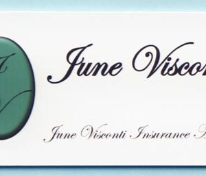 Full color name tag with 1 line of text