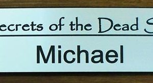 Engraved name tag with 1 line of text