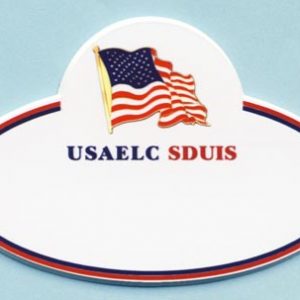 Full color logo only custom shaped tag