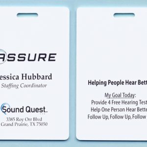 Full color double sided with up to 2 lines of text
