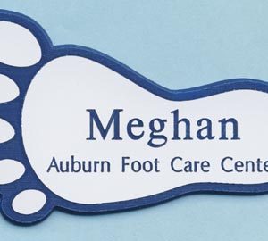 Engraved custom shaped name tag with up to 2 lines of text