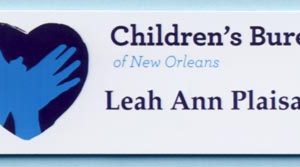 Full color name tag with 1 line of test