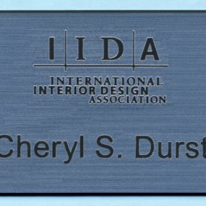 International Interior Design Association - IIDA name tag silver 2x3