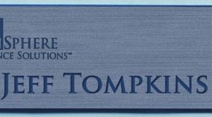 Engraved name tag with 1 line of text
