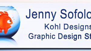 Full color logo with up to 3 lines of engraved text