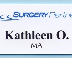 Full color tag with 2 lines of text