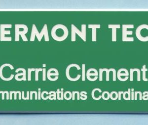 Engraved name tag with up to 2 lines of text