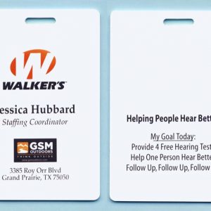 Full color double sided with up to 2 lines of text