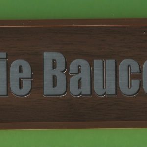 Allpro Graphics - Printed Woodgrain Plastic Name Plates w/Gold Door Mounts-0
