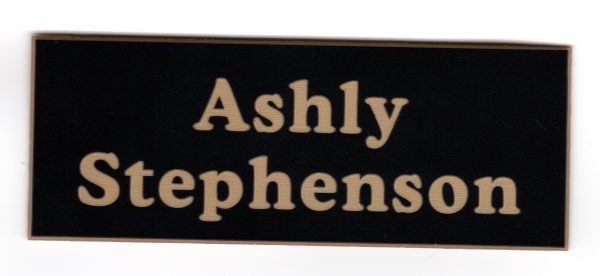 Boondocks - BLACK / gold name tags with magnet strips-0