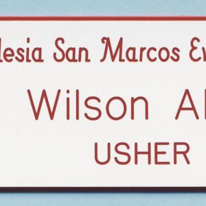 Engraved name tag with up to 2 lines of text