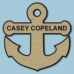 Custom shaped engraved name tag with 1 line of text