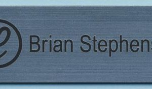 Engraved name tag with 1 line of text
