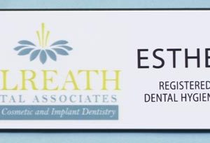 Full Color name tag with up to 2 lines of text