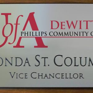 Full color name tag with up to 3 lines of engraved text