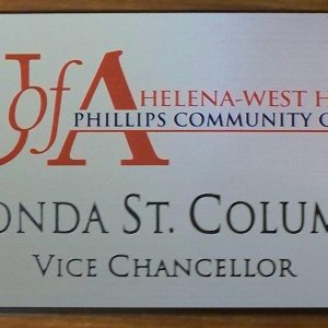 Full color name tag with up to 3 lines of engraved text